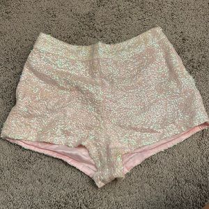 TopShop high waisted sparkly shorts